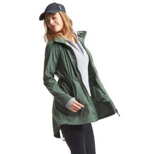 Athleta Olive Green Drippity Drip Drop Rain Jacket